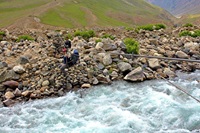 Crossing river Pakistan